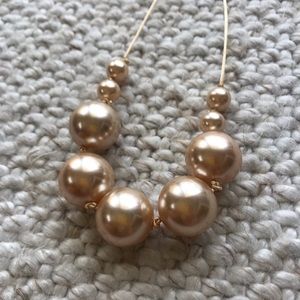Pink pearl ball necklace